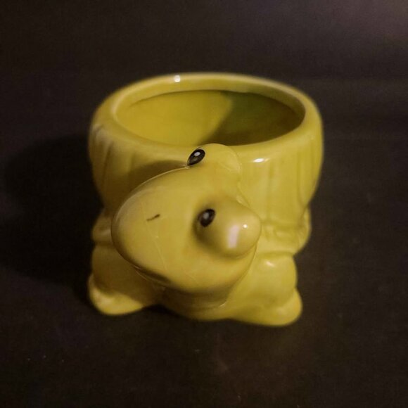 Small Ceramic Turtle Planter, Also Known As The Tillie The Turtle Planter - Picture 2 of 8